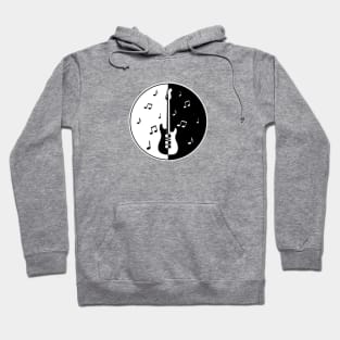 Guitar Night, Black and White Hoodie